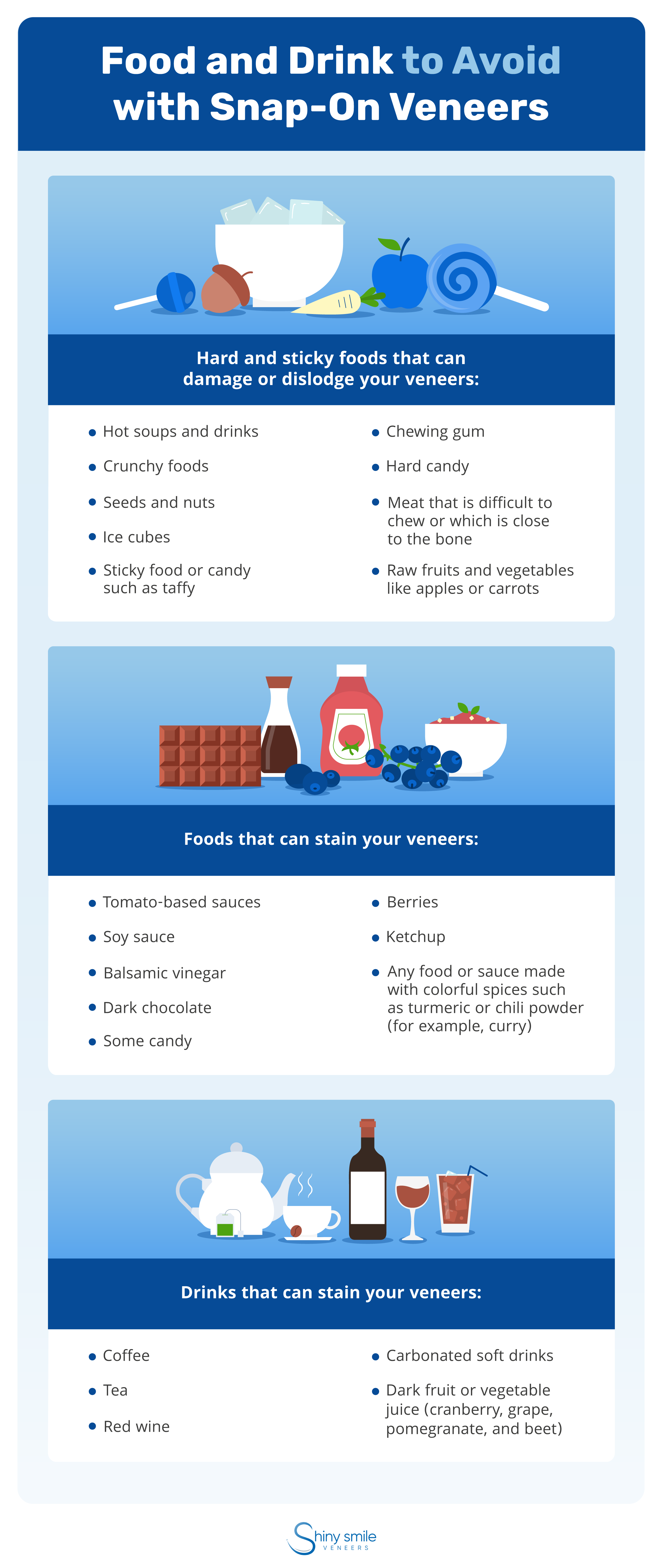 what you can’t eat with snap-on veneers