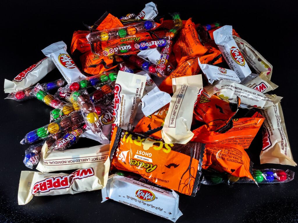 assorted halloween candy